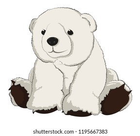 illustration of a cute cuddly teddy bear
