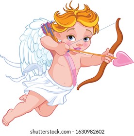 Ilustração de bonito Cupido tiro