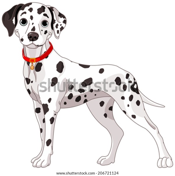 かわいいダルメシアの犬が注目されているイラスト のベクター画像素材 ロイヤリティフリー