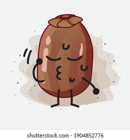 Ilustración del carácter vectorial de la palma de fecha corta