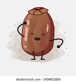 An illustration of Cute Date Palm Fruit Vector Character