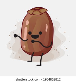 An illustration of Cute Date Palm Fruit Vector Character