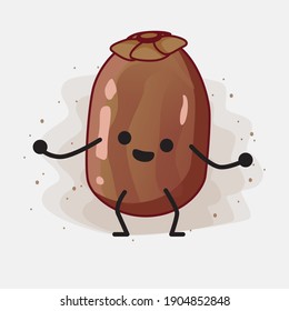 An illustration of Cute Date Palm Fruit Vector Character