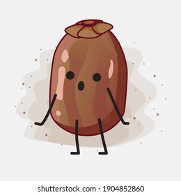 An illustration of Cute Date Palm Fruit Vector Character