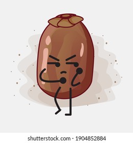 An illustration of Cute Date Palm Fruit Vector Character