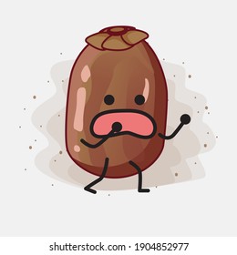 An illustration of Cute Date Palm Fruit Vector Character