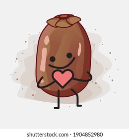 An illustration of Cute Date Palm Fruit Vector Character
