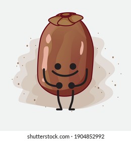 Ilustración del carácter vectorial de la palma de fecha corta
