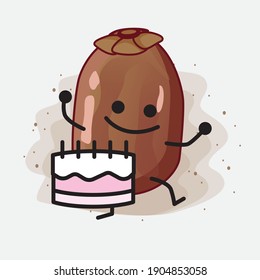 An illustration of Cute Date Palm Fruit Vector Character