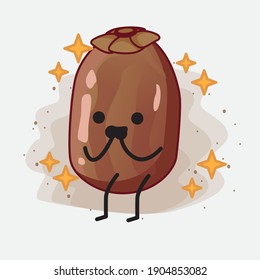 An illustration of Cute Date Palm Fruit Vector Character
