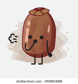 An illustration of Cute Date Palm Fruit Vector Character