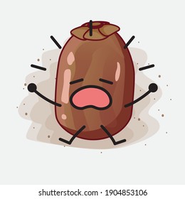 Ilustración del carácter vectorial de la palma de fecha corta