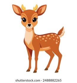 Illustration of Cute Deer Isolated