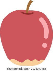 Illustration of a cute and delicious apple