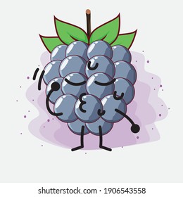 An illustration of Cute Dewberry fruit character