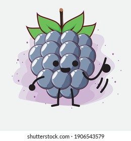 An illustration of Cute Dewberry fruit character