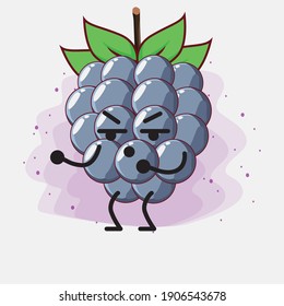 An illustration of Cute Dewberry fruit character