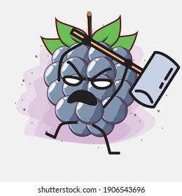 An illustration of Cute Dewberry fruit character