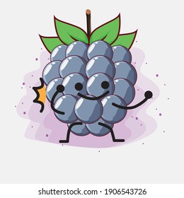 An illustration of Cute Dewberry fruit character