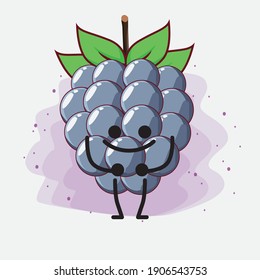 An illustration of Cute Dewberry fruit character