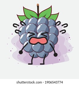 An illustration of Cute Dewberry fruit character