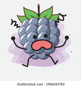 An illustration of Cute Dewberry fruit character