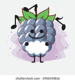 An illustration of Cute Dewberry fruit character