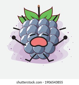 An illustration of Cute Dewberry fruit character