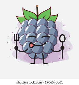 An illustration of Cute Dewberry fruit character