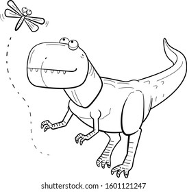 an illustration of cute dinosaur.