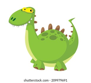 illustration of a cute dinosaur