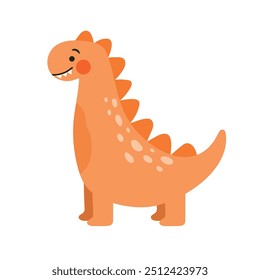 Illustration of a cute dinosaur isolated on a white background