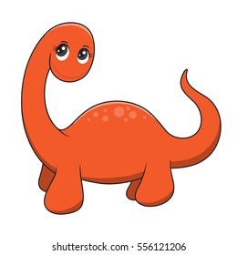illustration of cute dinosaurs cartoon EPS10 File on white background