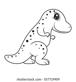 illustration of cute dinosaurs cartoon EPS10 File on white background