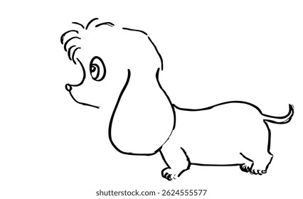 an illustration of a cute dog