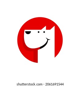 illustration of a cute dog for any business logo related to a dog or pet.