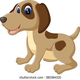 illustration of cute dog cartoon