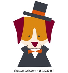 Illustration of cute dog character