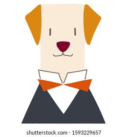 Illustration of cute dog character