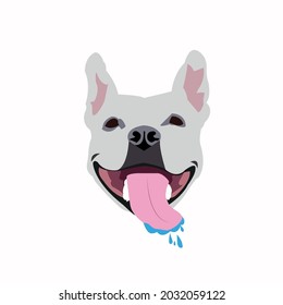 Illustration Of A Cute Dog Drooling