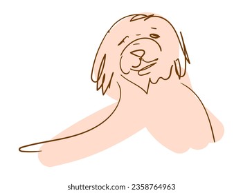 illustration of a cute dog embodies the pure, unconditional love and companionship that only our four-legged friends can provide, making it a heartwarming addition to any creative endeavor.