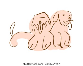 illustration of a cute dog embodies the pure, unconditional love and companionship that only our four-legged friends can provide, making it a heartwarming addition to any creative endeavor.