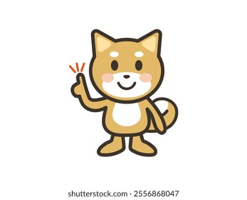 Illustration of a cute dog explaining a point