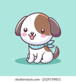 Illustration Cute Dog Icon Vector