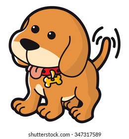 Illustration of cute dog or puppy