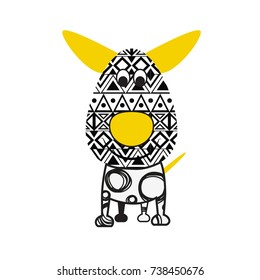 Illustration of cute dog in vector
