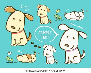 Illustration of cute dogs