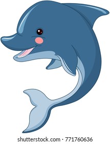 Illustration of cute dolphin