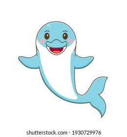 Illustration of cute dolphin character