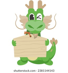Illustration of a cute dragon character _ Ema